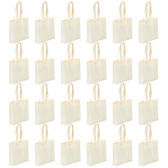 24 Pack: Cotton Tote Bag by Make Market®